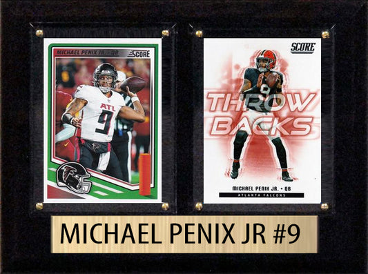 Michael Penix Jr Score Donruss 2025 2 Card 6" x 8" Plaque Atlanta Falcons