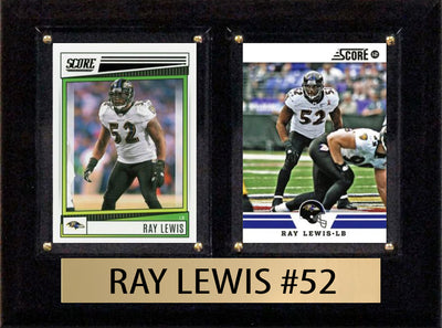 Ray Lewis Score Donruss 2025 2024 2 Card 6" x 8" Plaque Baltimore Ravens