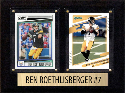 Ben Roethlisberger Score Donruss 2025 2 Card 6" x 8" Plaque Pittsburgh Steelers