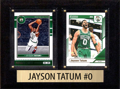 Jayson Tatum #0 Boston Celtics 2025 2023 2024 Donruss Hoops Card Plaque 6x8