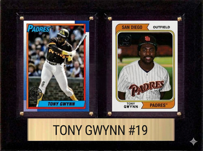 Tony Gwynn San Diego Padres Hall of Fame Fan Gift Plaque 6x8 2 Cards Topps, Bowman 2024 2025 2026