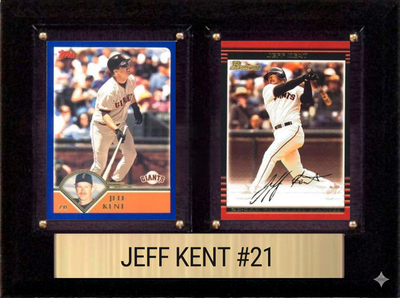 Jeff Kent San Francisco Giants Hall of Fame Fan Gift Plaque 6x8 2 Cards Topps, Bowman 2024 2025 2026
