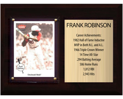 Frank Robinson Cincinnati Reds Hall of Fame Stats Plaque 6x8 1 Card Topps, Bowman 2024 2025 2026