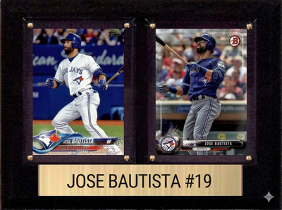 Jose Bautista Toronto Blue Jays Fan Gift Plaque 6x8 2 Cards Topps, Bowman 2024 2025 2026