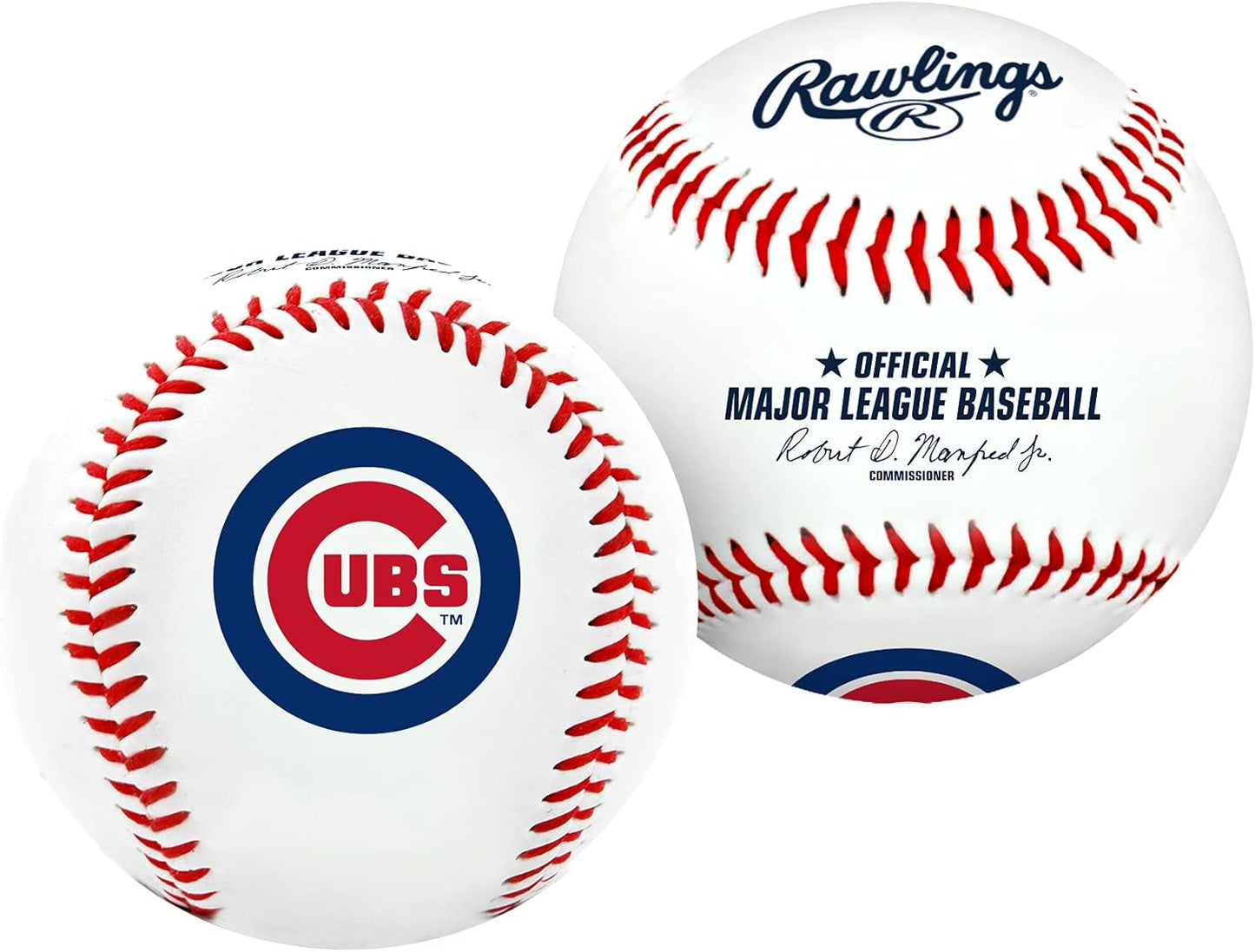 Rawlings MLB Chicago Cubs Team Logo Baseball, White - Great For Autographs - Jarden