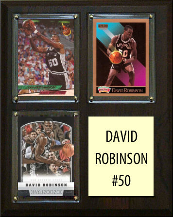 David Robinson 50 3 Card Plaque Donruss Hoops Fleer Topps 2023 2024 San Antonio Spurs