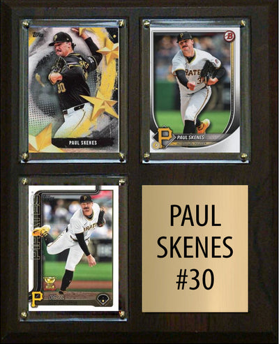 Paul Skenes 2025 2024 3 Card plaque