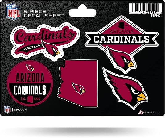 NFL 5-Pc Sticker Sheet - All Football Teams - Rico Industries - Car Wall Decal - PERFECT GIFT