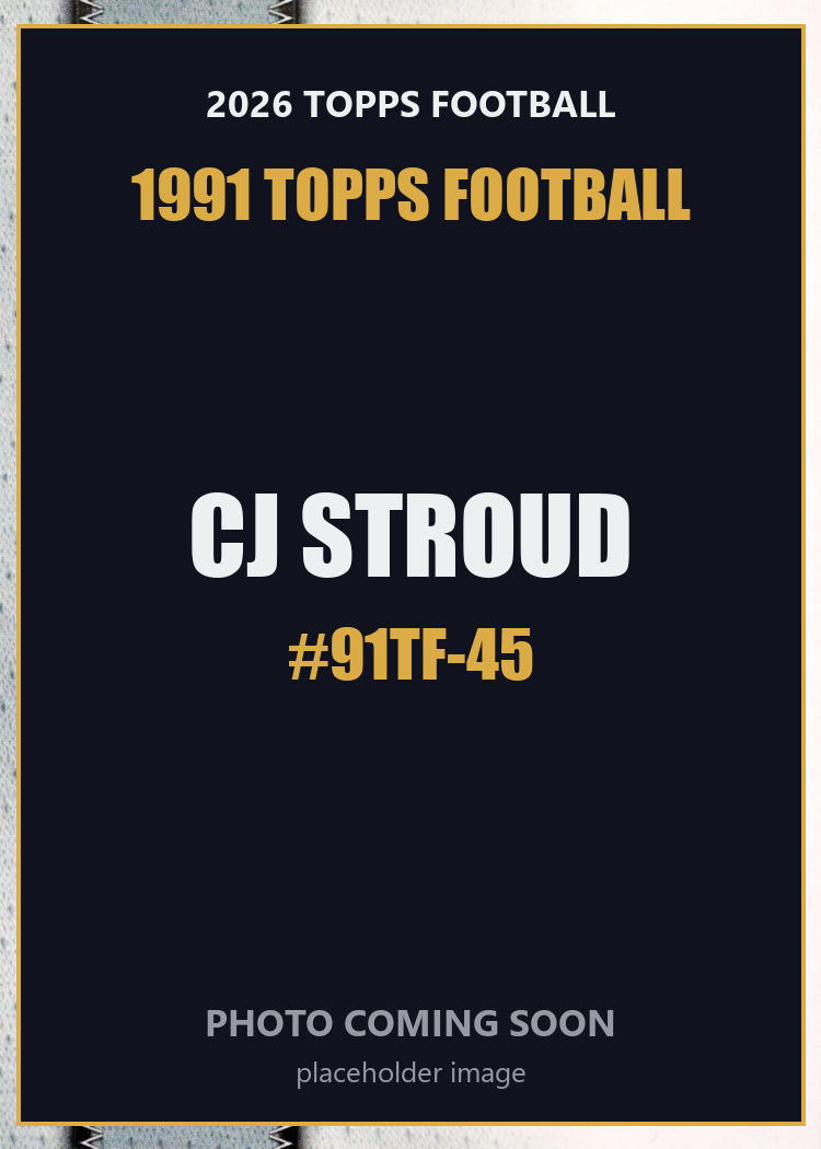2026 Topps Football CJ Stroud 1991 Topps Football #91TF-45