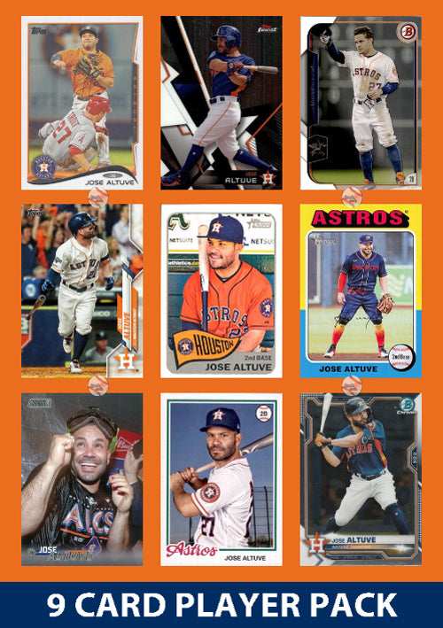 Jose Altuve Houston Astros 9 Card Player Pack 2024 2023 Topps Bowman