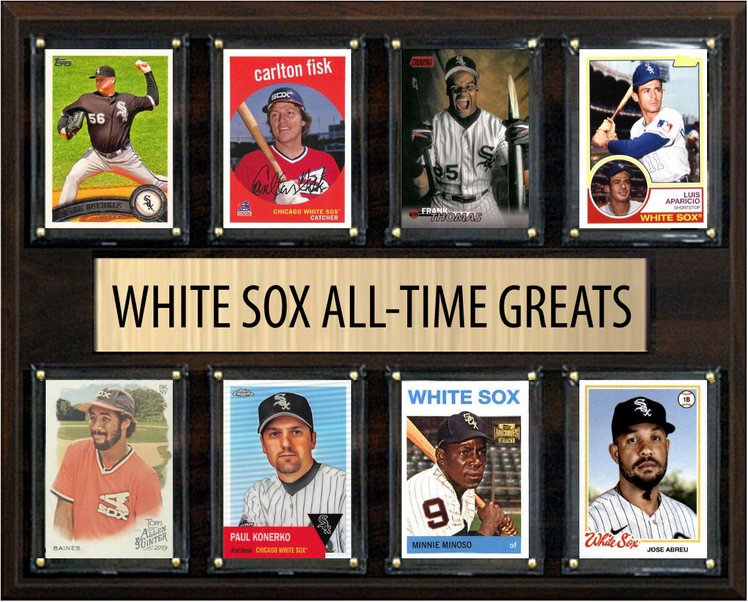 Chicago White Sox All Time Greats Legends Plaque 8 Cards Frank Thomas Carlton Fisk