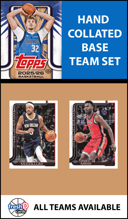 2025-26 Topps NBA Flagship Team Set New Orleans Pelicans – FreshDCards