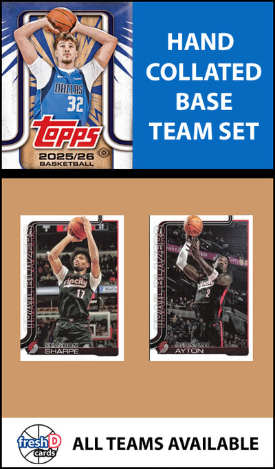 2025-26 Topps NBA Flagship Team Set Portland TrailBlazers Scoot Henderson