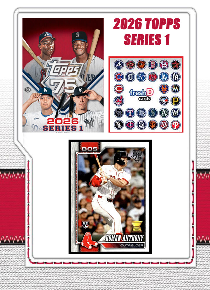 Topps Boston Red Sox Team Sets 2019 2012 2008 + 2026 Series 1 Roman Anthony 189