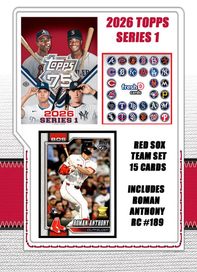 2026 Topps Series 1 Baseball Card Team Set Boston Red Sox Roman Anthony RC Mayer