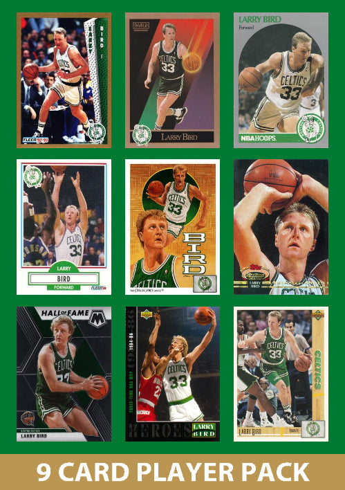 Larry Bird 9 Card Player Pack 2023-24 Hoops Panini Boston Celtics