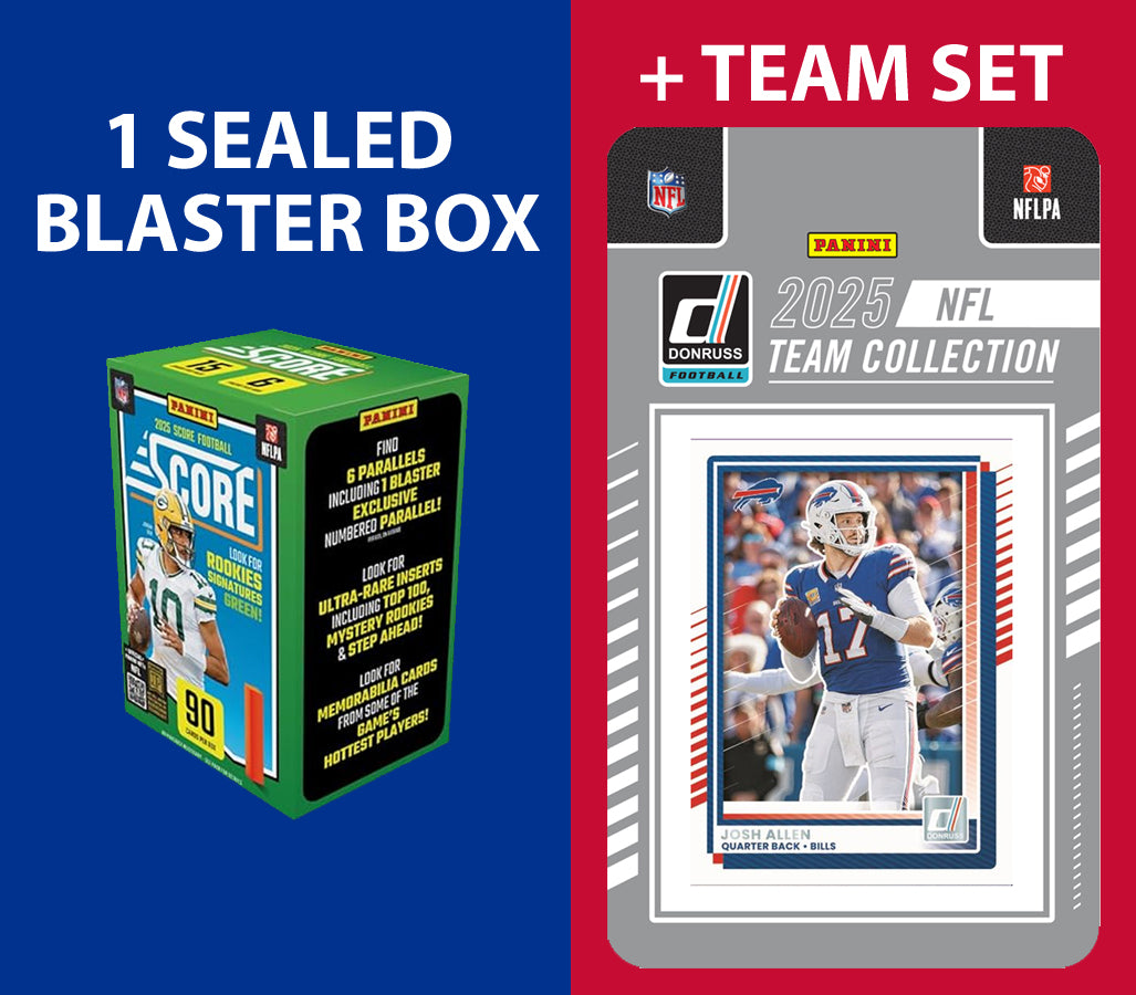 2025 SCORE Blaster Box + 2025 Donruss Team Set Buffalo Bills Josh Allen James Cook