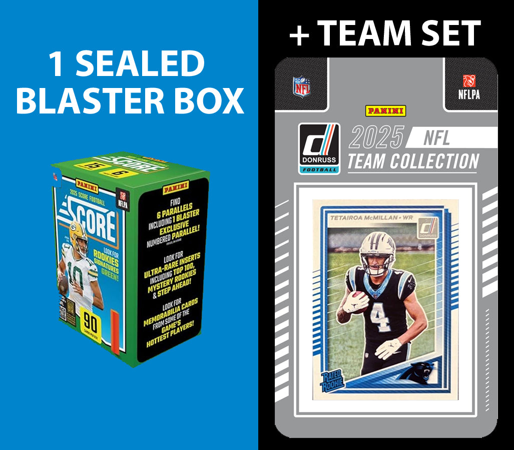 2025 SCORE Blaster Box + 2025 Donruss Team Set Carolina Panthers Tetairoa McMillan RC