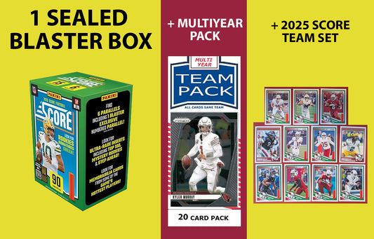 2025 SCORE Arizona Cardinals Gift Pack - Sealed Blaster Box + Team Set Kyler Murray Marvin Harrison