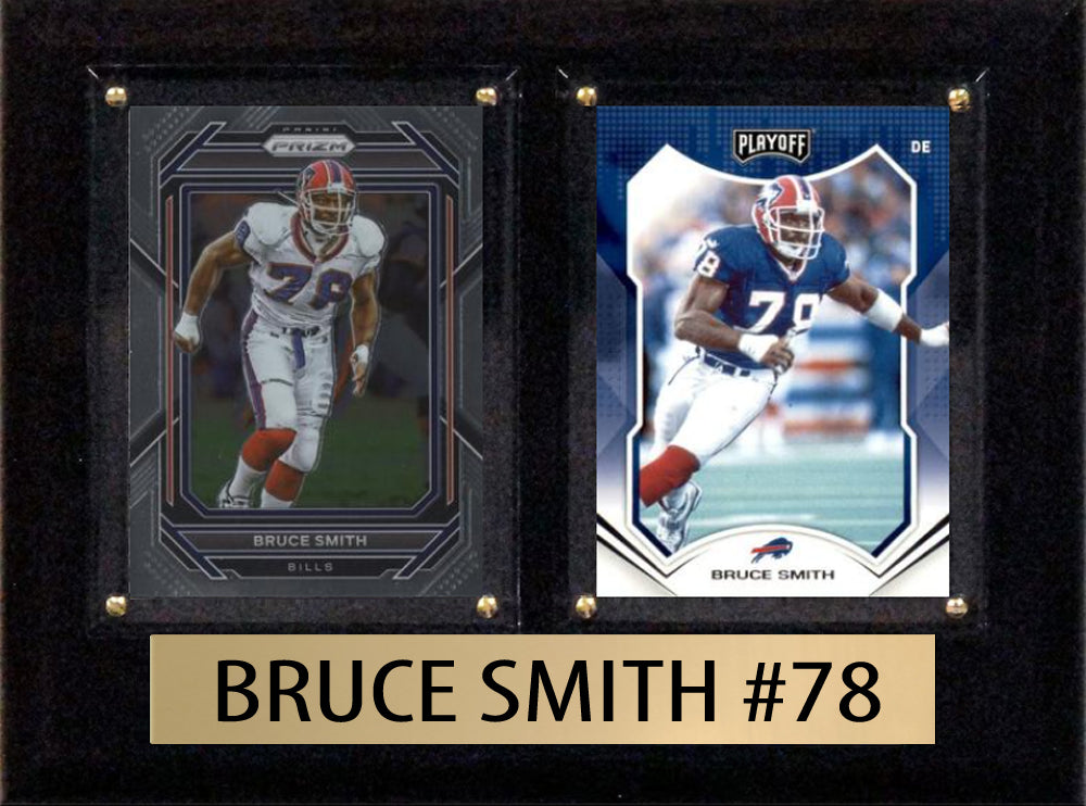 Bruce Smith Score Donruss 2025 2024 2 Card 6" x 8" Plaque Buffalo Bills