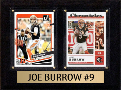 Joe Burrow #9 2025 2024 2023 Donruss Score Panini Card Plaque 6x8 Cincinnati Bengals