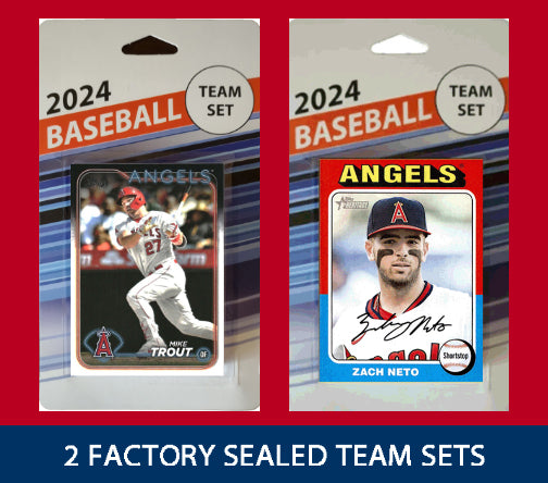 2024 Topps Series 1 Heritage Team Set Angels Mike Trout Schanuel RC
