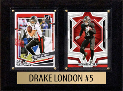 Drake London Score Donruss 2022 2021 2 Card 6" x 8" Plaque Atlanta Falcons