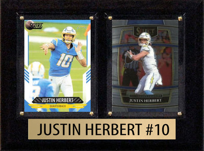 Justin Herbert 2024 2023 Donruss Score Panini Card Plaque 6x8 LA Chargers