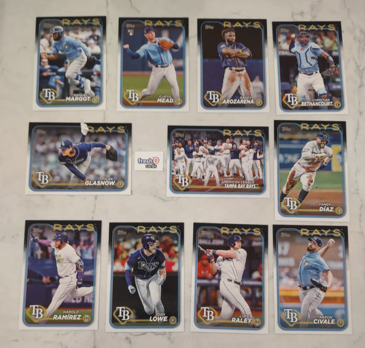 2024 Topps Series 1 Team Set In Hand Tampa Bay Rays Curtis Mead RC