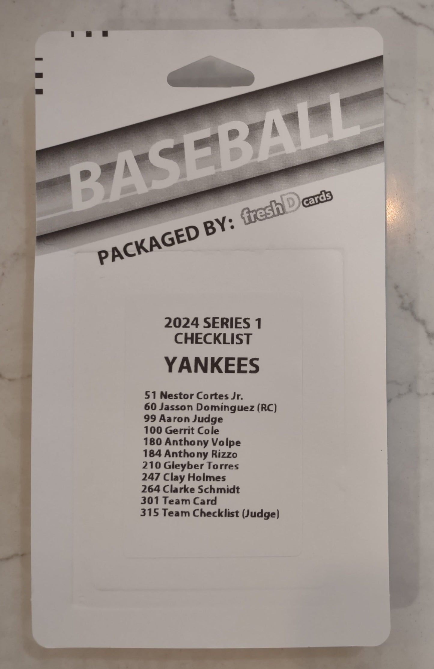 2024 Topps Series 1 Team Set New York Yankees Judge Domínguez RC