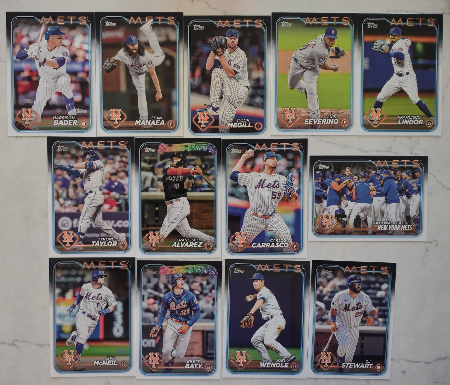 2024 Topps Series 2 Team Set New York Mets Alvarez Baty