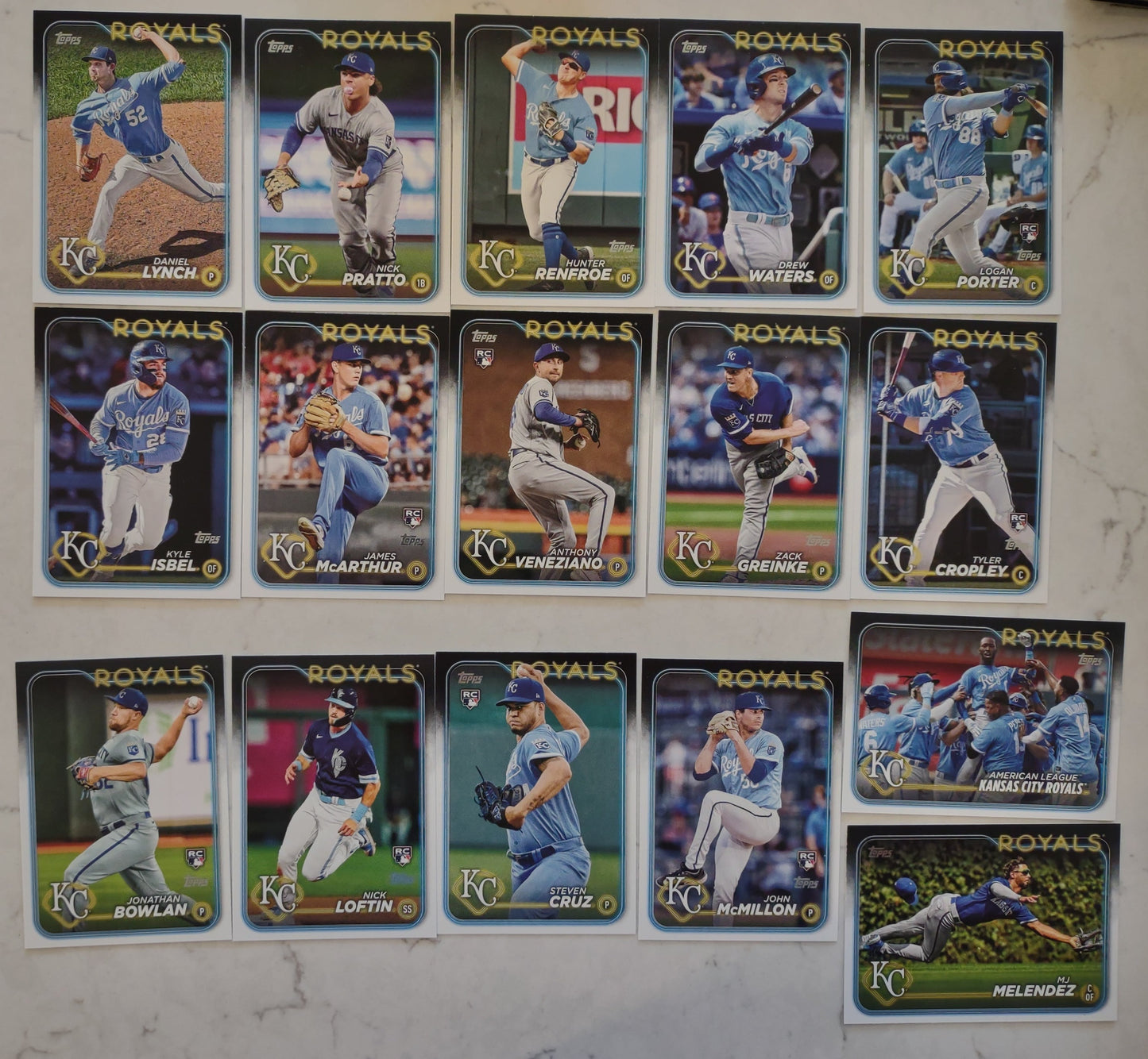 2024 Topps Series 2 Team Set Kansas City Royals Pratto Isbel Greinke