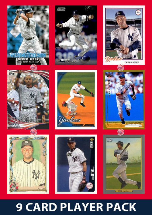 Derek Jeter New York Yankees 9 Card Legend Pack Topps Bowman 2023 2022