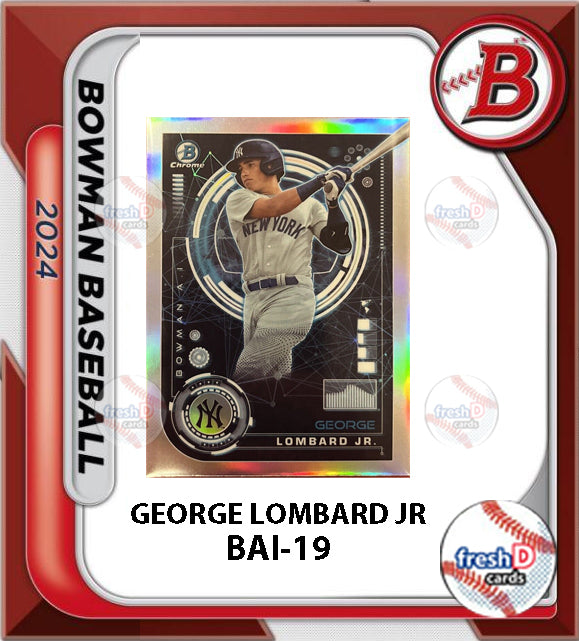 2024 Bowman Chrome ai George Lombard Jr. New York Yankees BAI-19