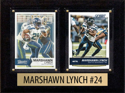 Marshawn Lynch Score Donruss 2025 2024 2 Card 6" x 8" Plaque Seattle Seahawks