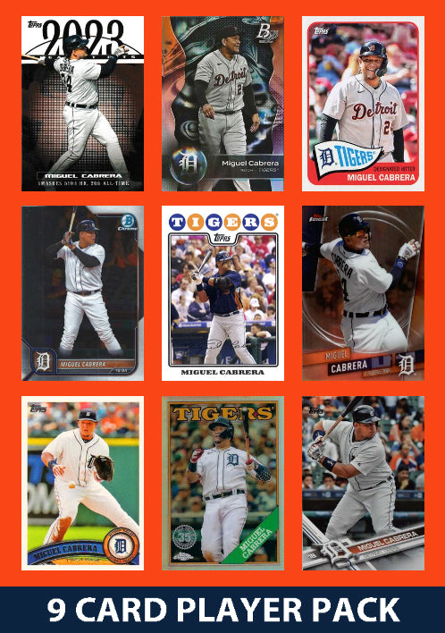 Miguel Cabrera Detroit Tigers 9 Card Legend Pack 2024 Topps Bowman