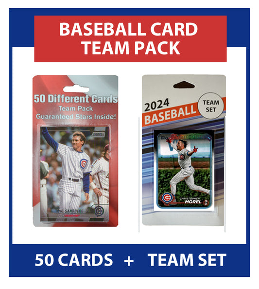 Chicago Cubs Team Pack 50 Cards Sandberg Banks + 2024 Topps Team Set