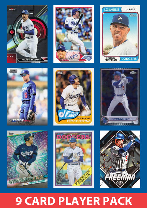 Freddie Freeman LA Dodgers 9 Card Player Pack 2025 2024 Topps Bowman