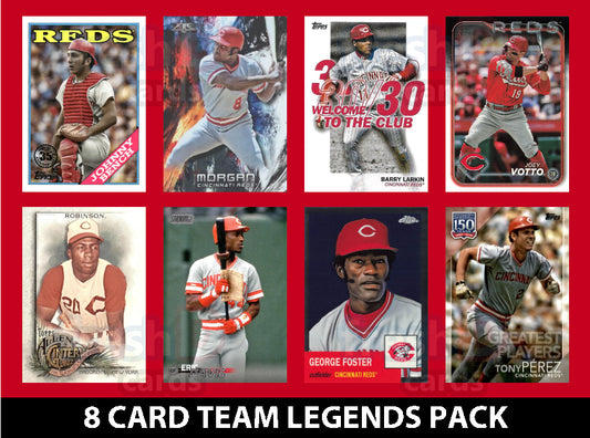 Cincinnati Reds 8 Card Legends Pack 2024 2023 Topps Bowman Votto Bench Larkin