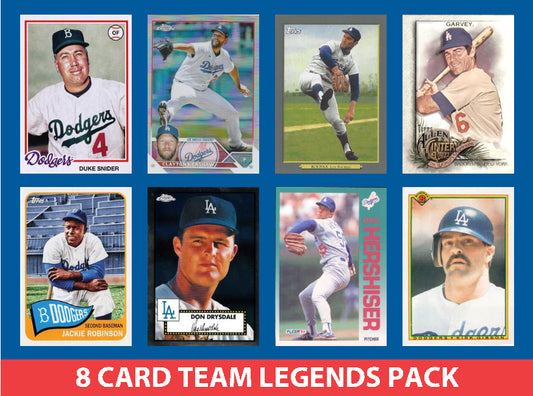Los Angeles Dodgers 8 Card Legends Pack 2023 Topps Bowman Koufax Kershaw Garvey