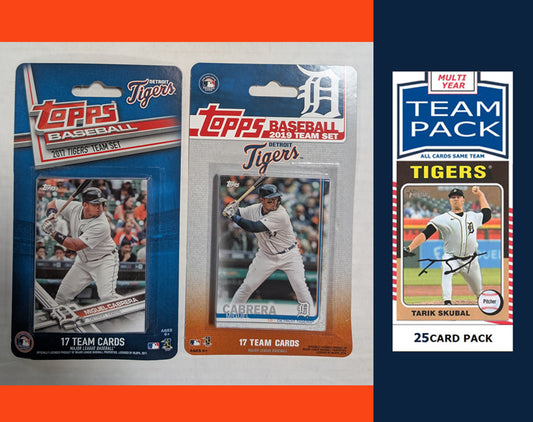 Topps Detroit Tigers Team Sets 2019 2017  + Multiyear Pack 2025 Tarik Skubal