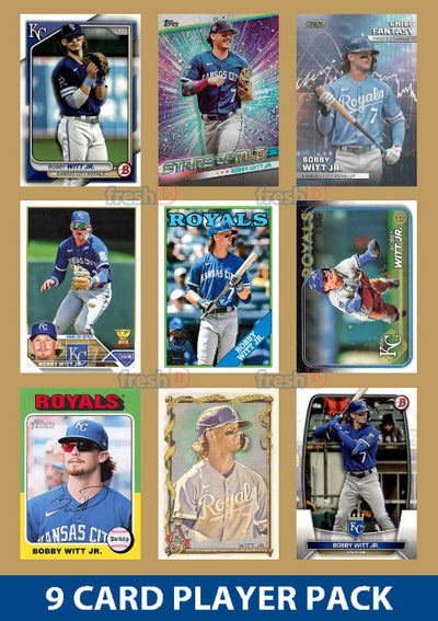 Bobby Witt Jr Kansas City Royals Player Pack 2026 2025 2024 Topps Bowman