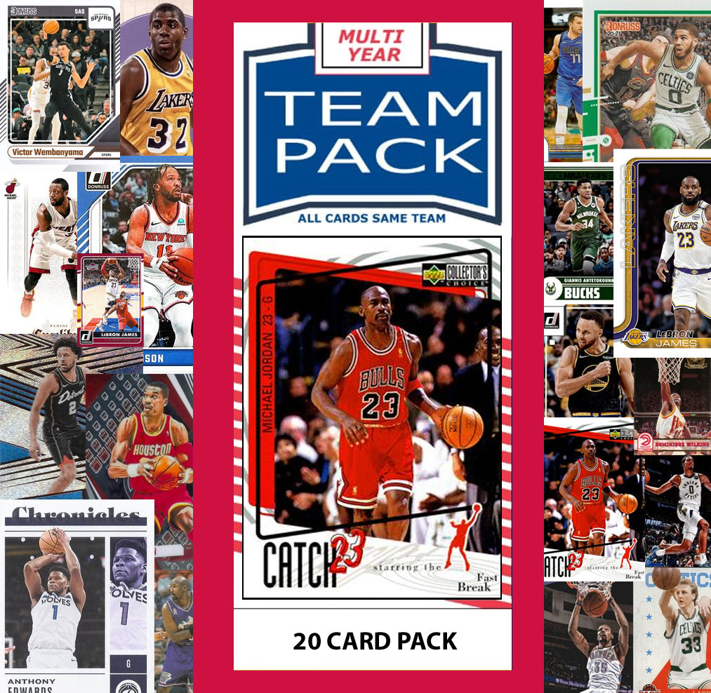 20 Card Multiyear Team Pack Chicago Bulls 2025 2026 2024 Topps Panini Michael Jordan