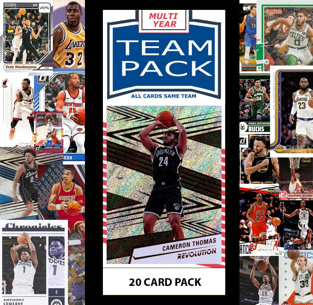20 Card Multiyear Team Pack Brooklyn Nets 2025 2026 2024 Topps Panini Cam Thomas