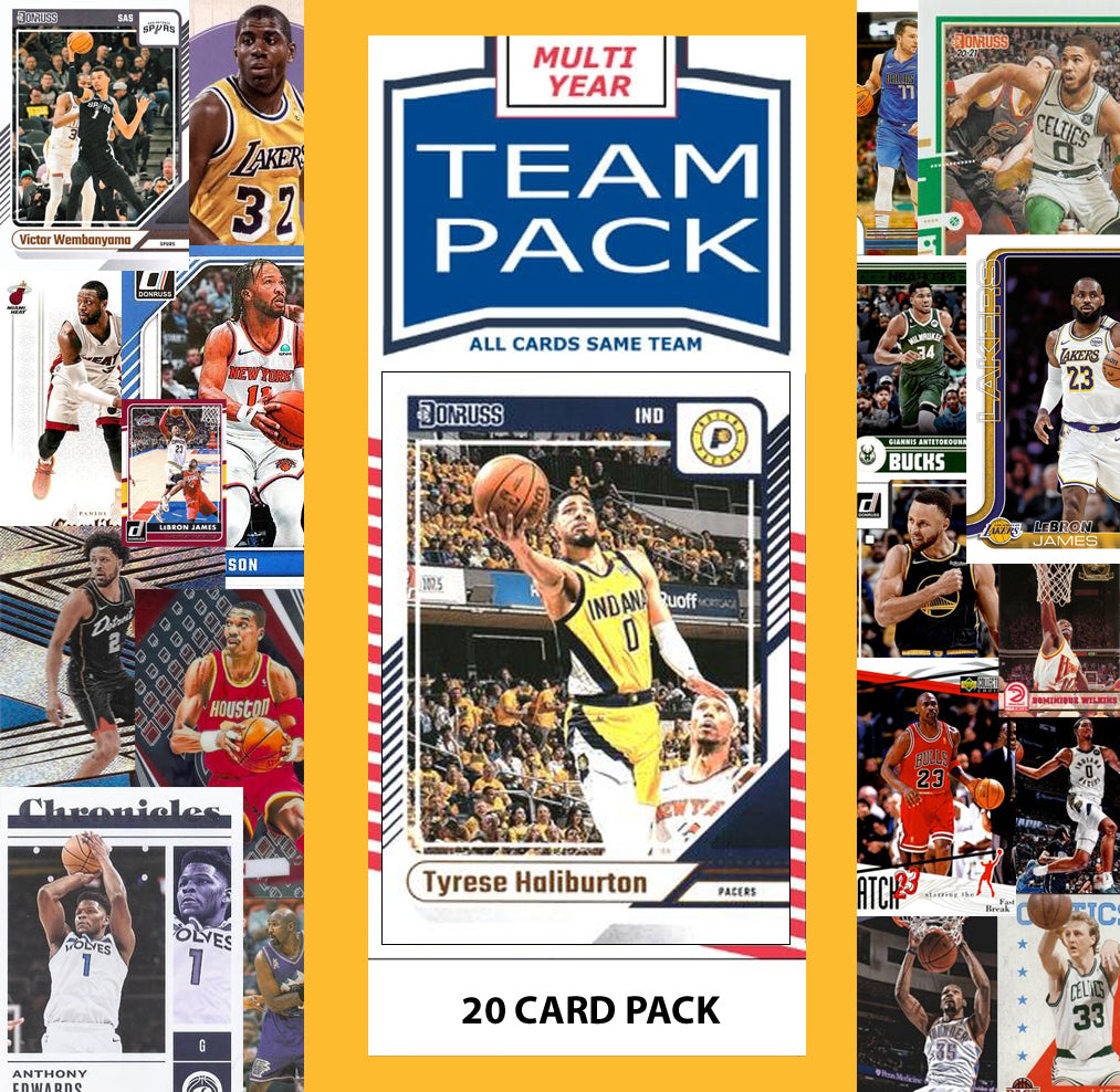 20 Card Multiyear Team Pack Indian Pacers 2025 2026 2024 Topps Panini Haliburton