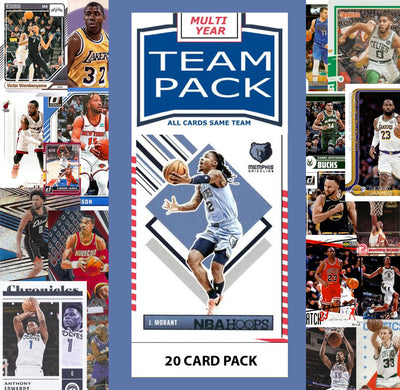 20 Card Multiyear Team Pack Memphis Grizzlies 2025 2026 2024 Topps Panini Ja Morant