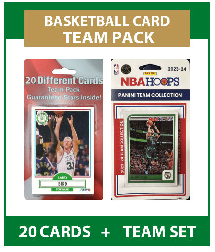 Boston Celtics 20 Cards Larry Bird + 2023-24 HOOPS Team Set Jayson Tatum
