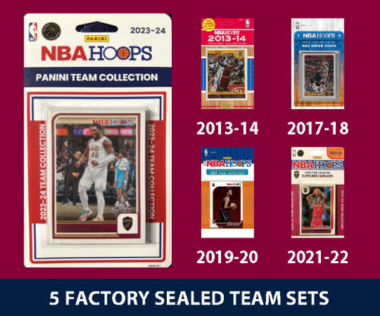 2023-24 NBA HOOPS Cleveland Cavaliers Team Set MultiPack Mitchell Mobley RC LeBron