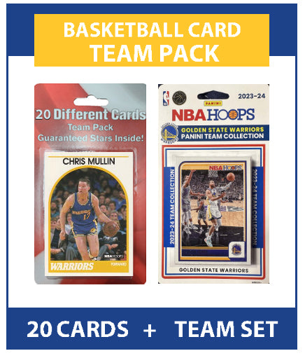 Golden State Warriors Chris Mullin 20 Cards + 2023-24 HOOPS Team Set Steph Curry