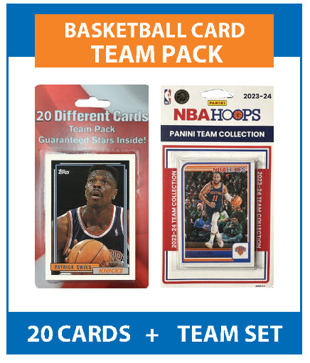 New York Knicks Team Pack 20 Cards Ewing + 2023-24 HOOPS Team Set Brunson